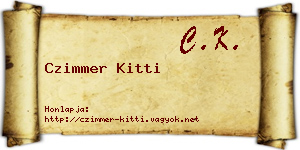 Czimmer Kitti névjegykártya